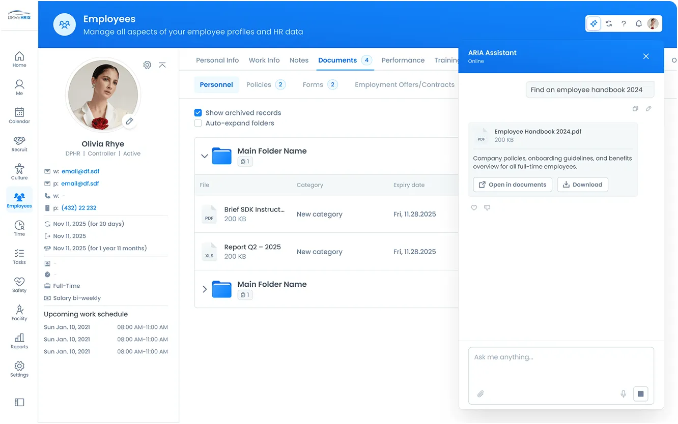 DriveHRIS AI integration