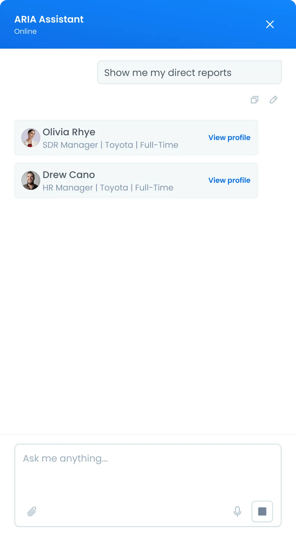 DriveHRIS AI assistant