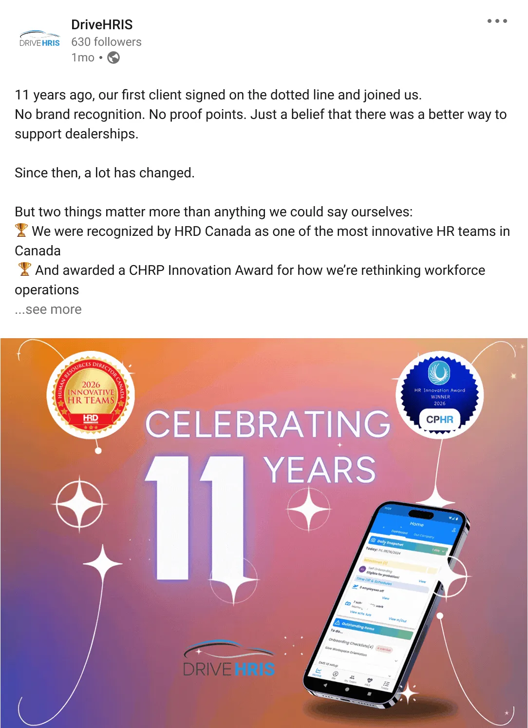 DriveHRIS on LinkedIn