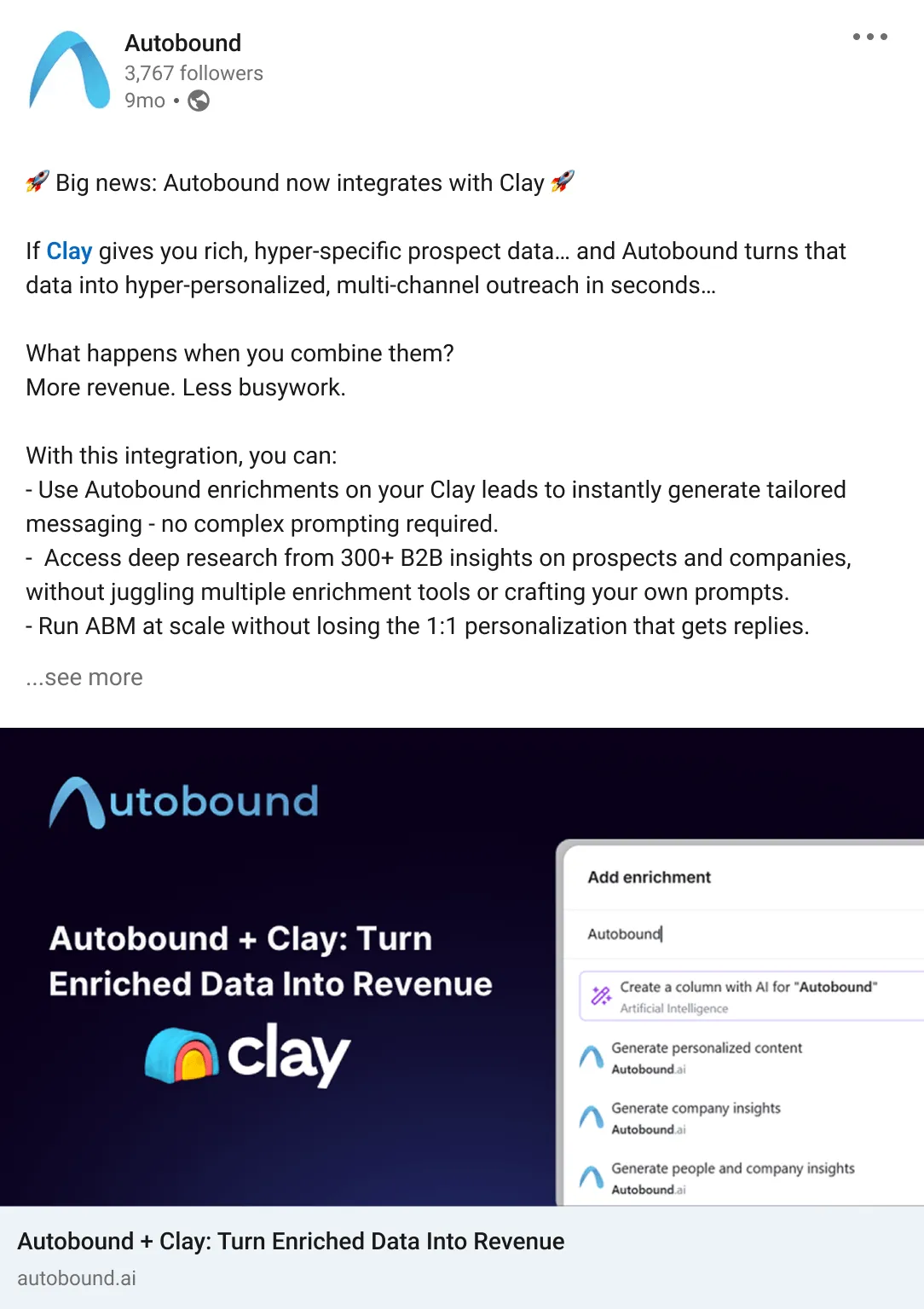 Autobound evolution