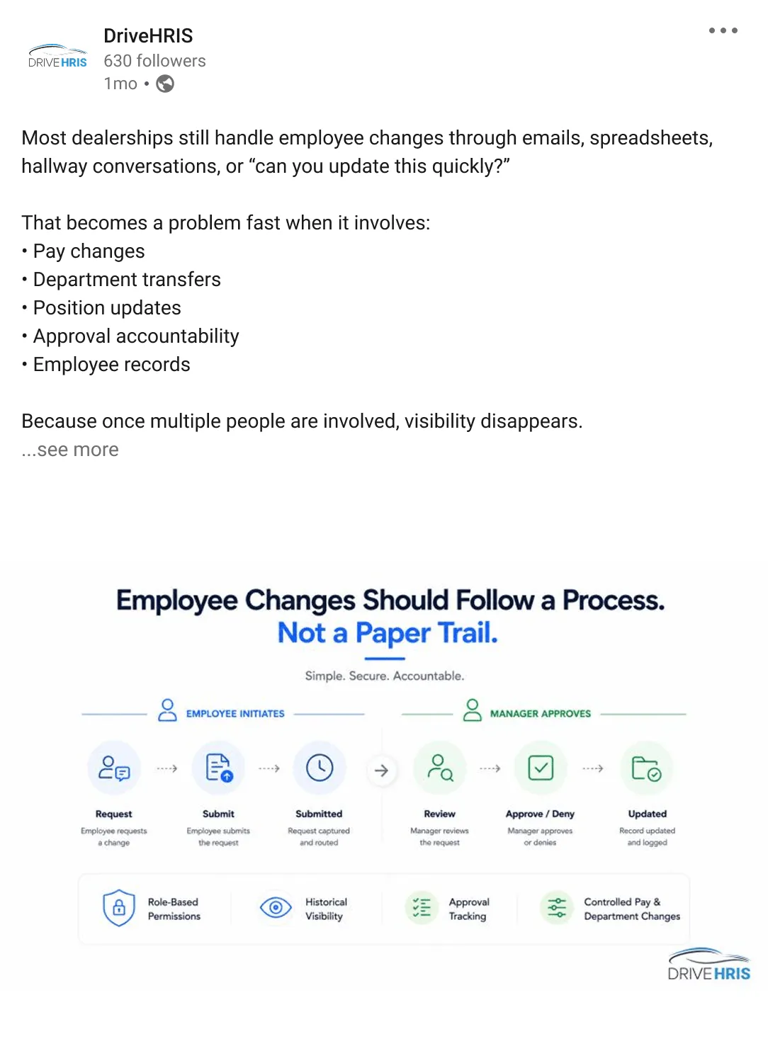 DriveHRIS on LinkedIn
