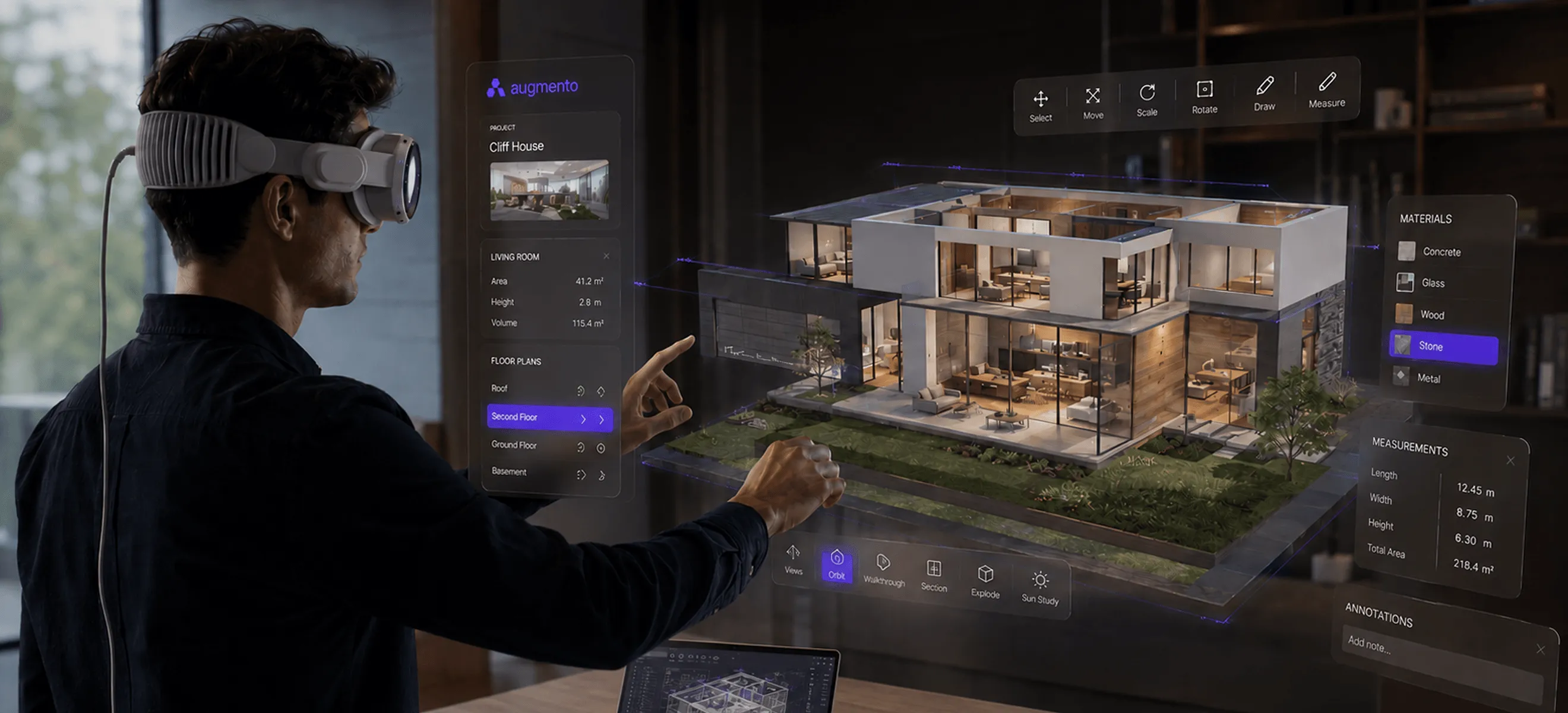 Augmento spatial design platform on Apple Vision Pro