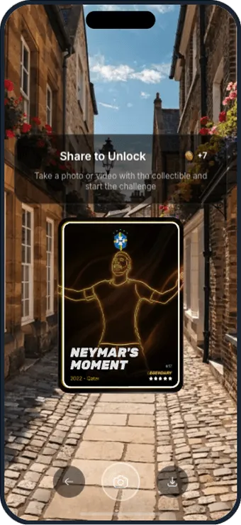 Augmento AR collectible unlock experience