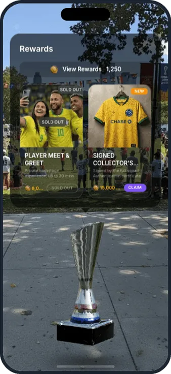 Augmento in-app rewards and collectibles